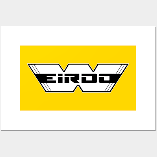 WEIRDO - Logo - White with black lettering - Yellow Posters and Art